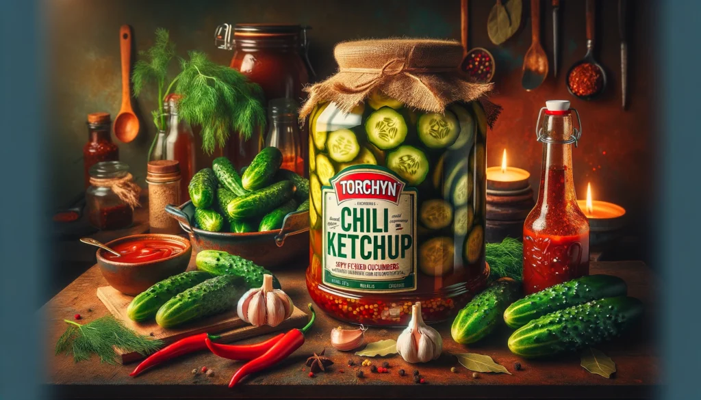 Refrigerator Chili Ketchup Cucumbers