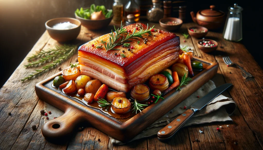 Garlic-Roasted Ukrainian Pork Belly