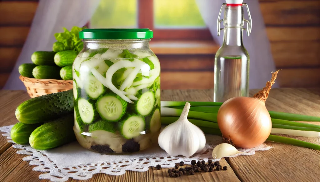 Refrigerator Nizhyn-Style Cucumber and Onion Salad