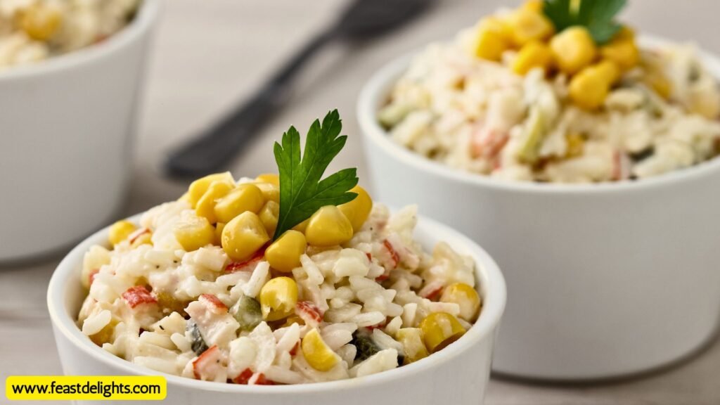Crab Stick, Rice and Corn Salad