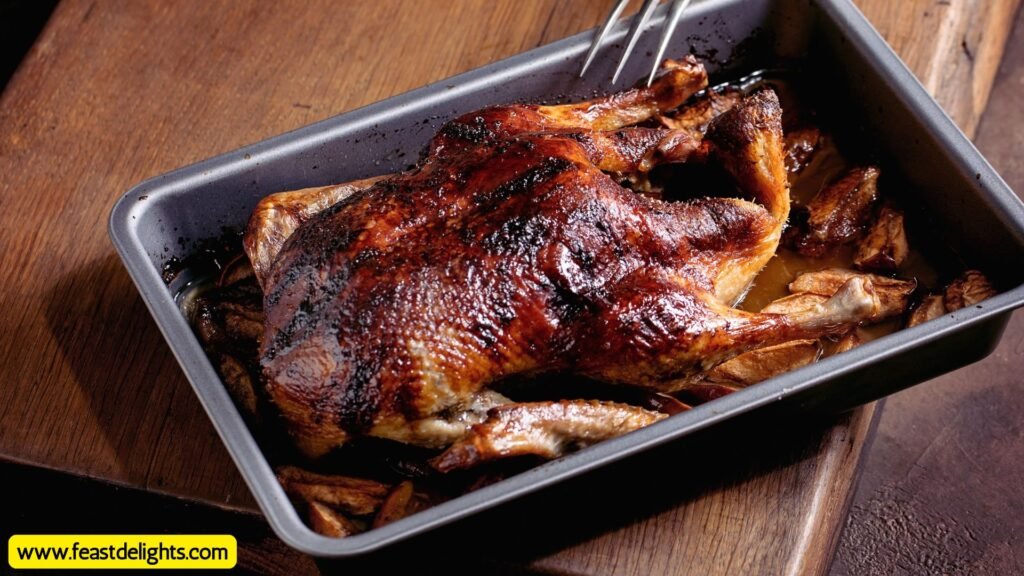 Oven Roast Duck with Apples
