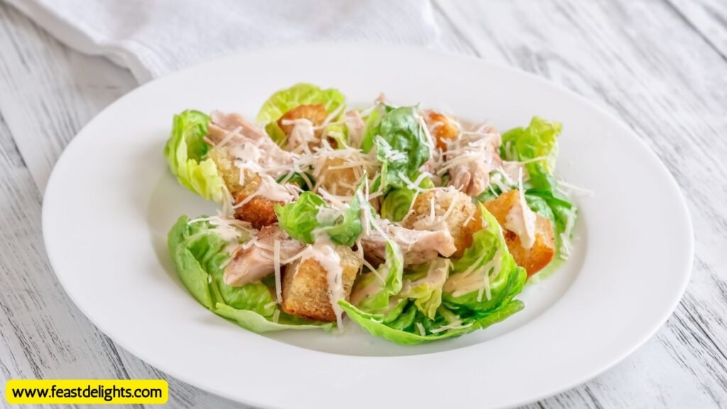 Romaine Caesar Salad with Garlicky Croutons