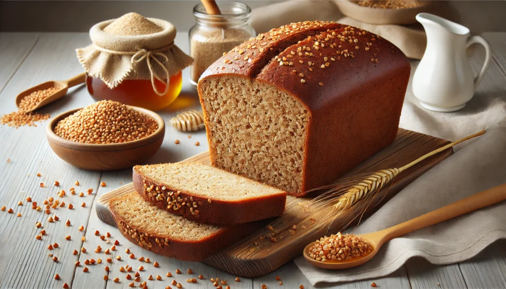 Yeast-Free Buckwheat and Whole-Wheat Bread