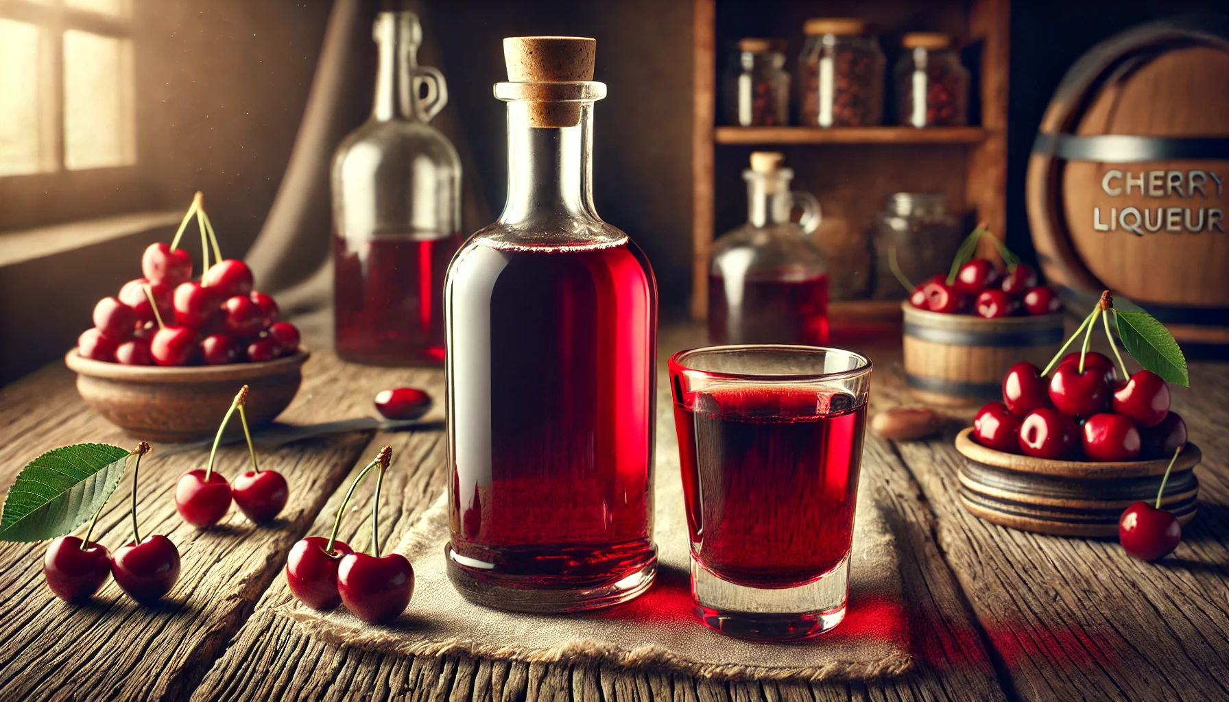 Homemade Cherry Vodka Liqueur with Sugar