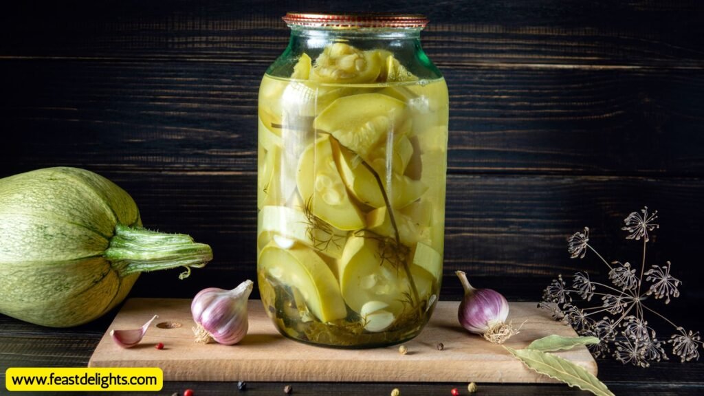 Quick Refrigerator Pickled Zucchini
