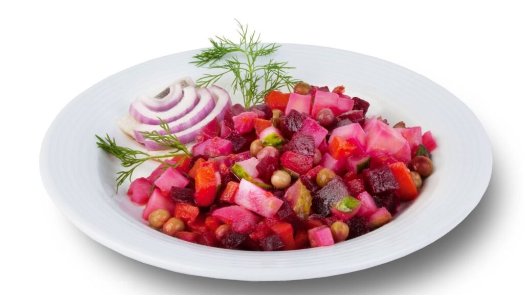 Vinaigrette Beet Salad with Potatoes and Beans