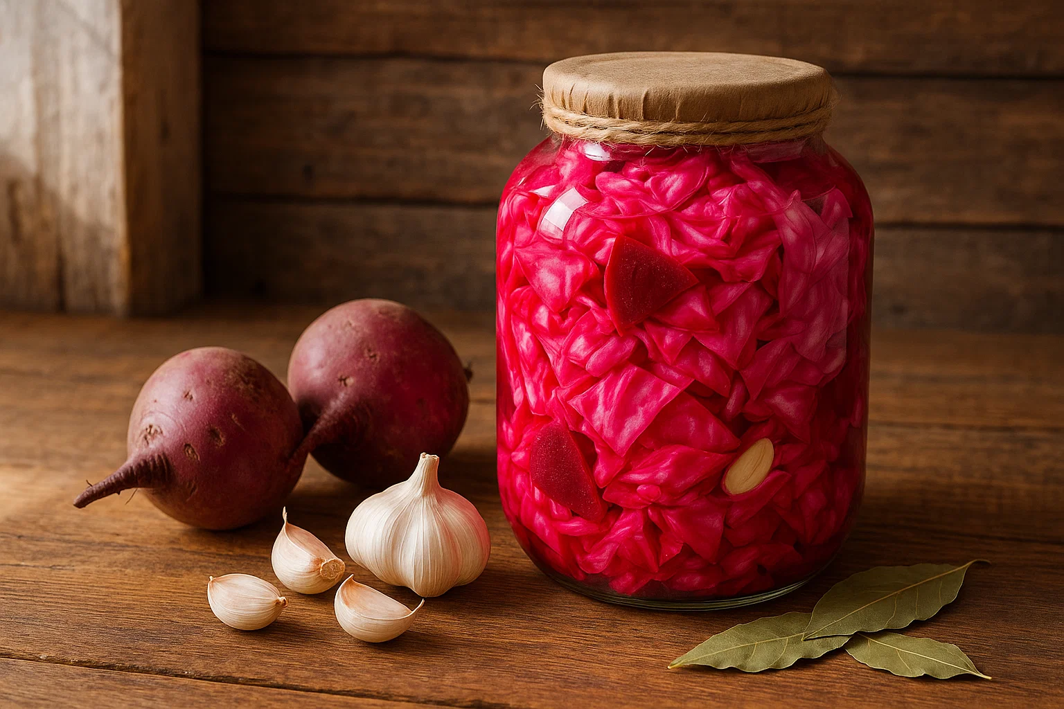 Kryzhavka: Refrigerator Pickled Cabbage with Beets