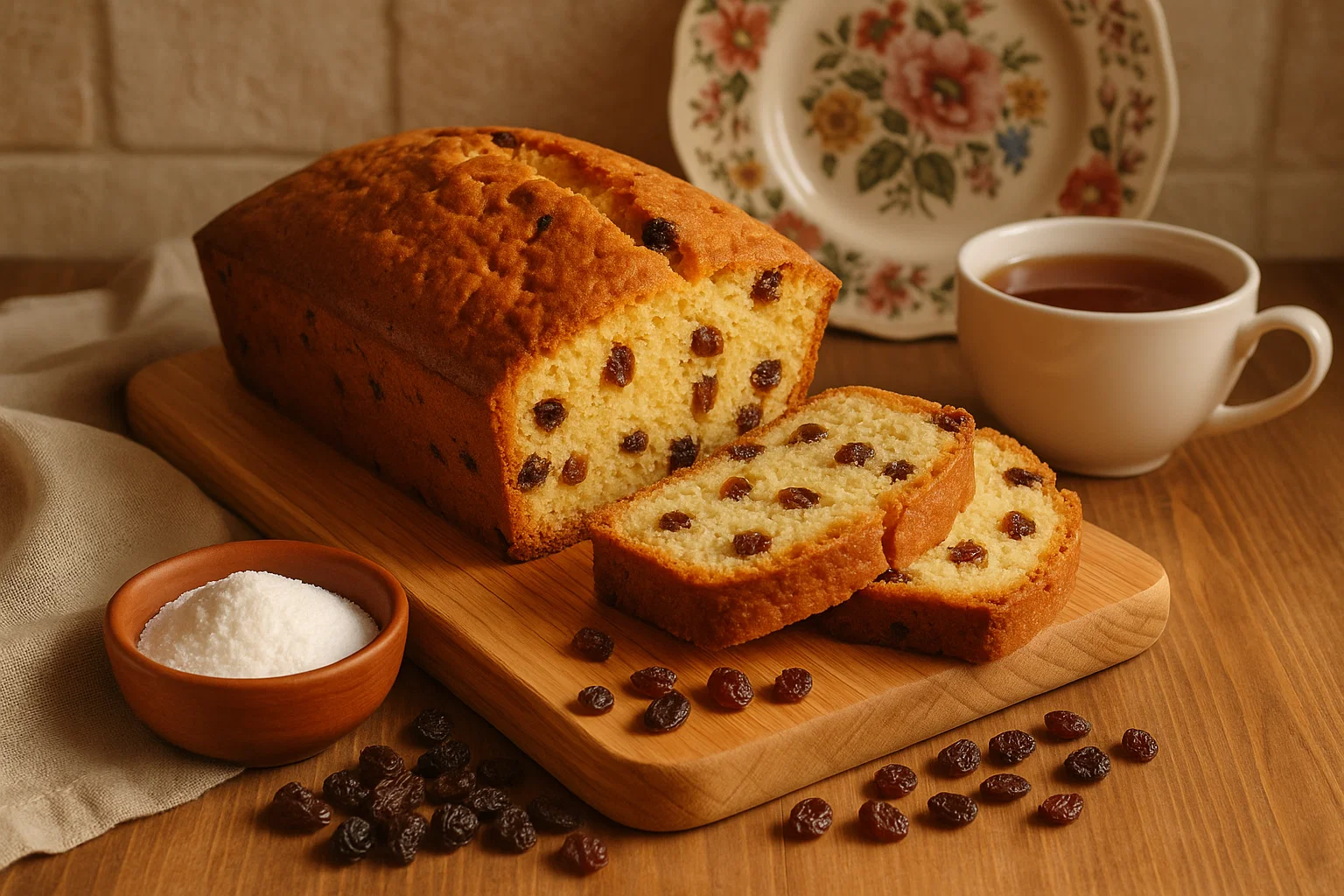 Кекс с изюмом рецепт для душевного чаювання 1 Домашній кекс з ізюмом на святковому столі