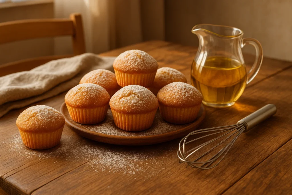 Ароматні домашні кекси без молока на рослинній олії