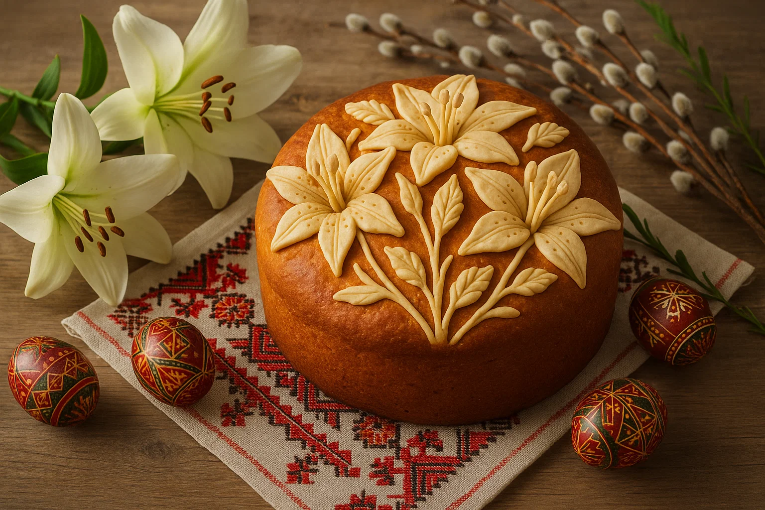 Пасха рецепт лілії цвіт - традиційна українська великодня випічка