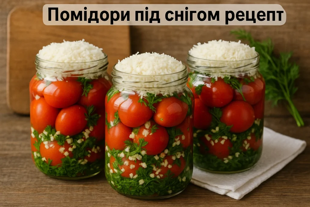 Помідори під снігом рецепт