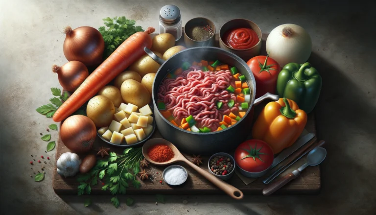 image of hamburger vegetable soup