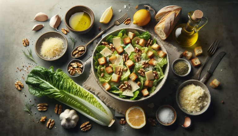 image of vegetarian caesar salad