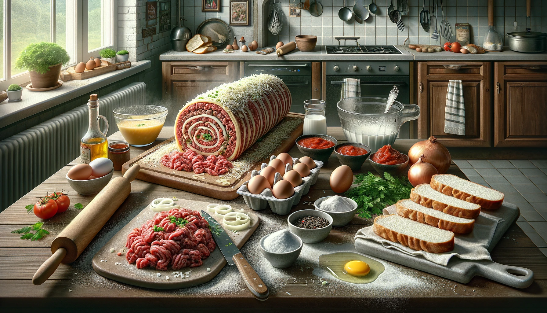 Рецепт м'ясного рулету для шанувальників української кухні 1 рецепт м'ясного рулета