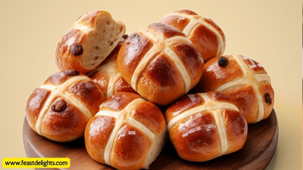 Spiced Hot Cross Buns with Dried Fruit