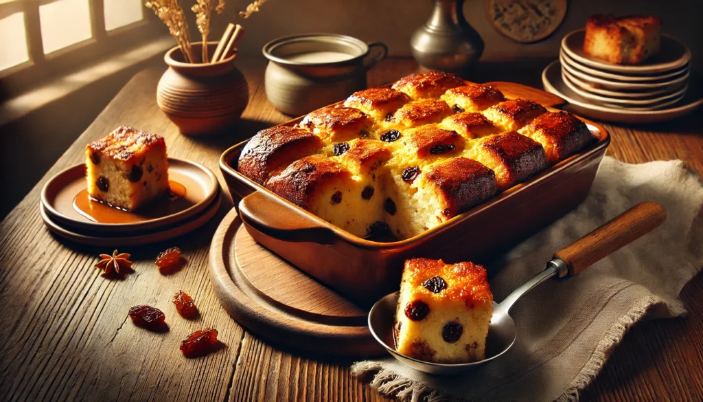 Bread Pudding with Raisins