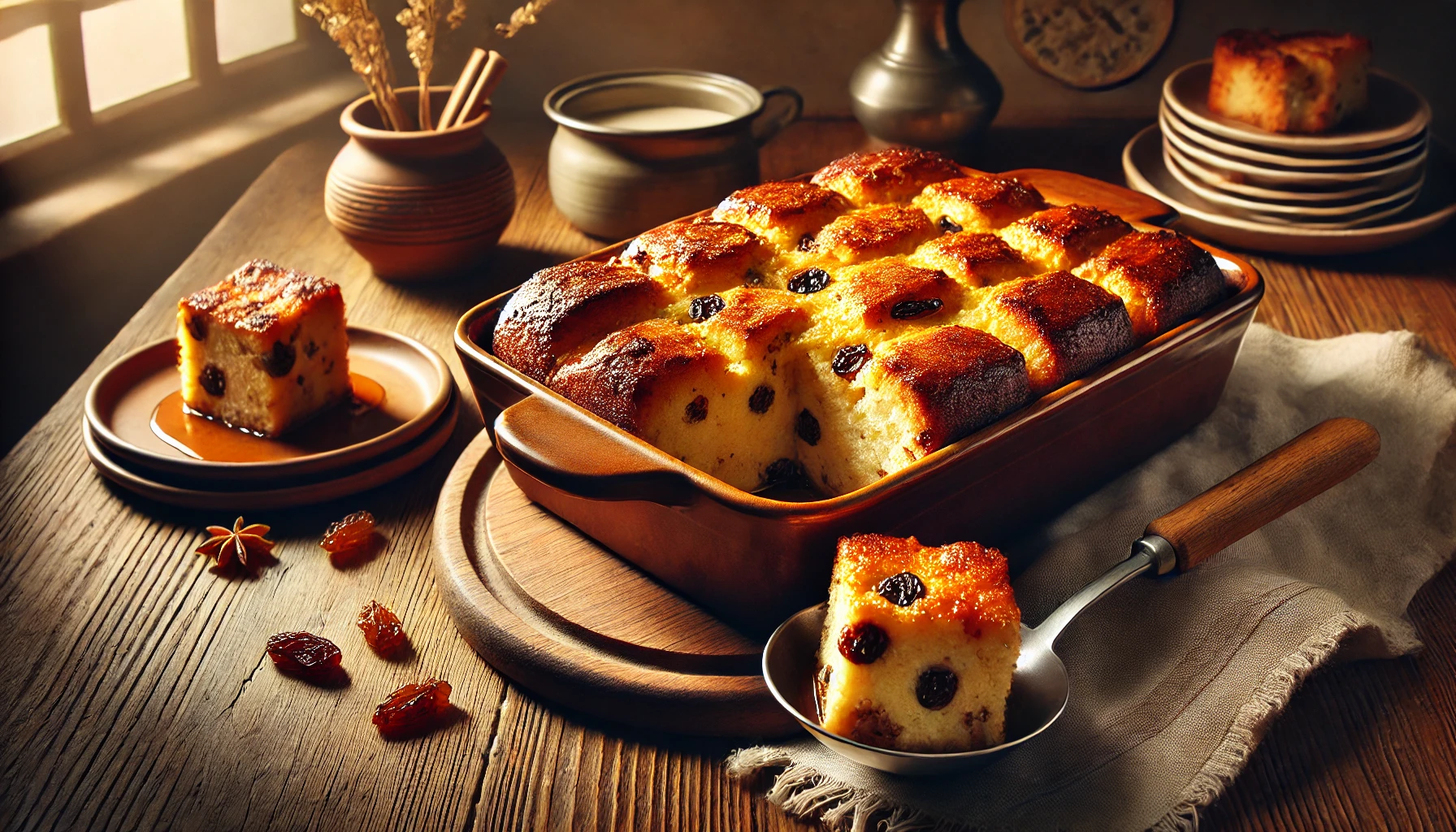 Bread Pudding with Raisins