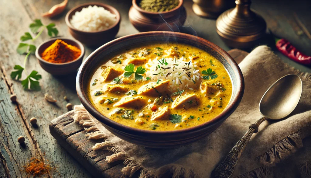 Chicken Mulligatawny Soup with Rice