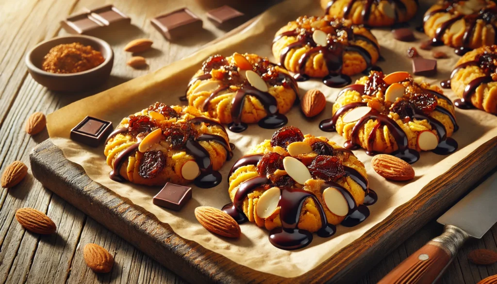 Chocolate-Dipped Almond Florentines