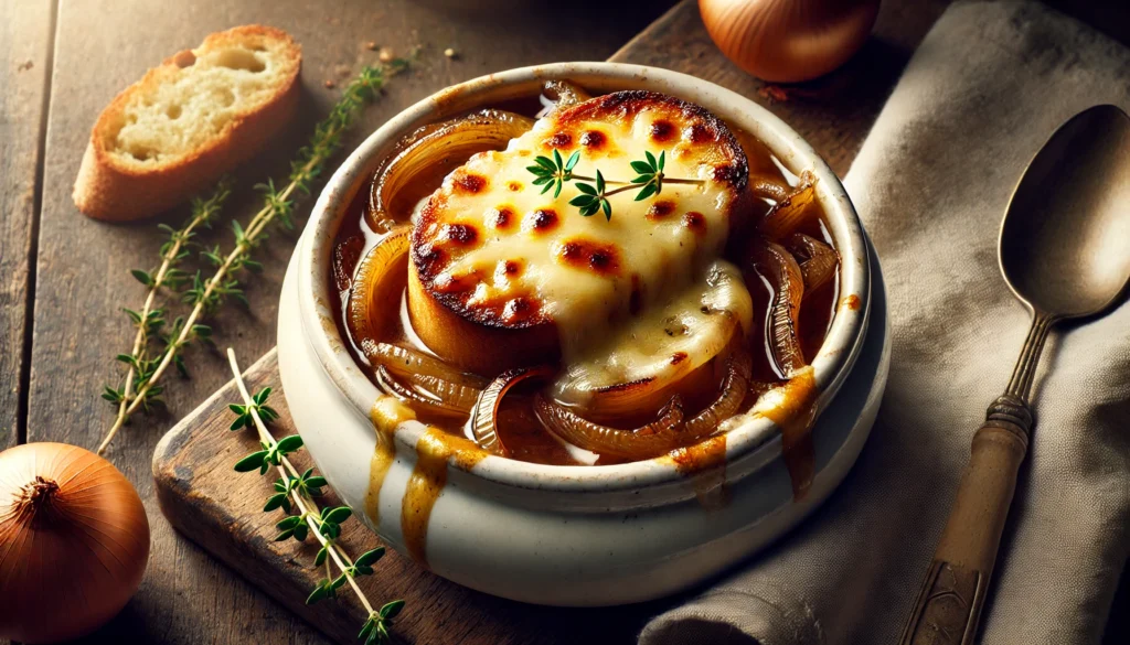 French Onion Soup with Gruyère Toasts