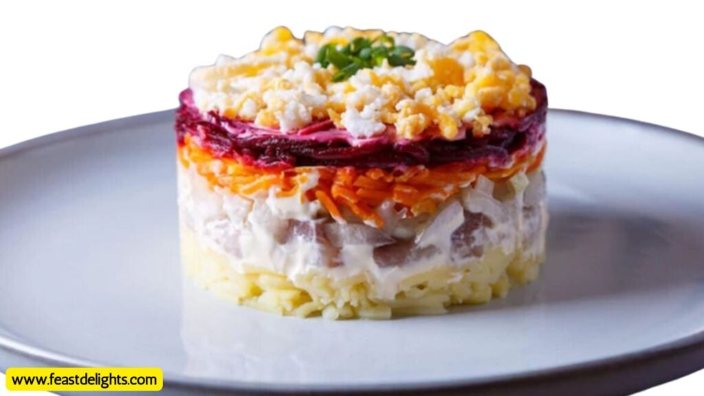 Layered Herring and Beet Salad