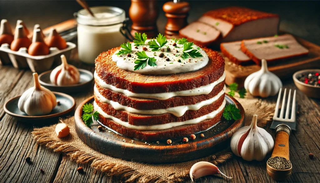 Savory Pork Liver Pancake Cake