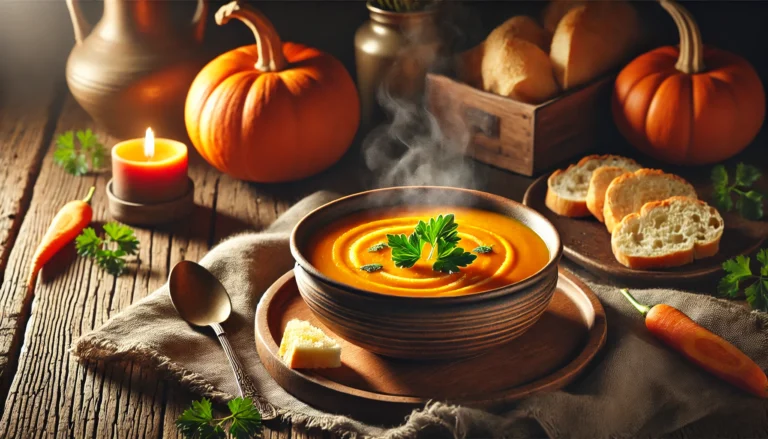 image of spiced pumpkin and carrot soup