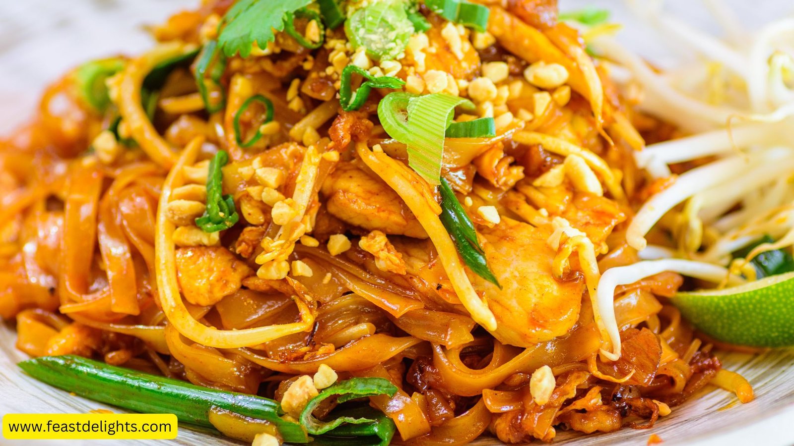 Vegan Pad Thai with Tofu and Vegetables