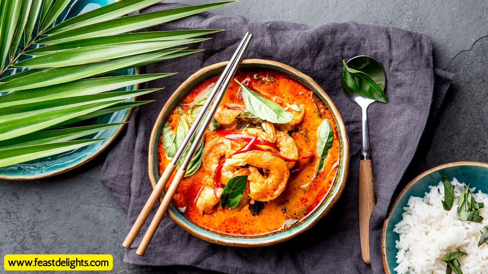 Thai Coconut Curry Soup with Chicken and Shrimp