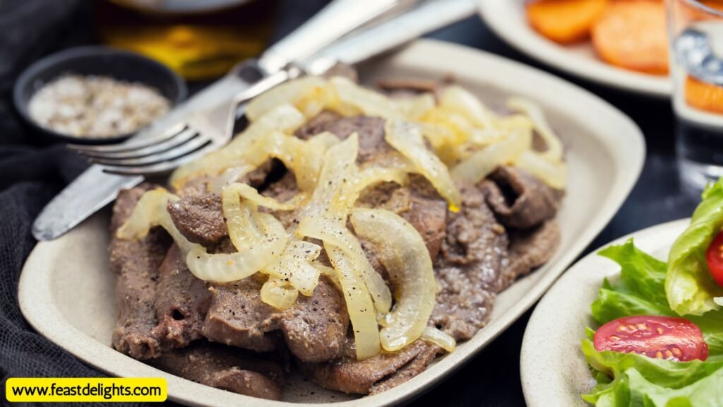 Beef Liver with Onions and Sour Cream