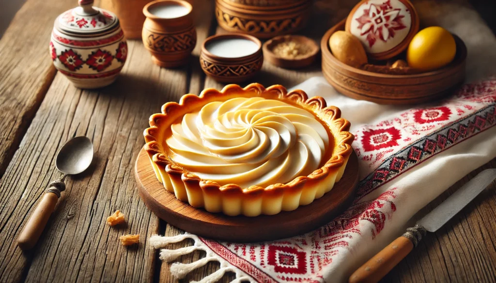 Vanilla Custard Tart with Crisp Pastry