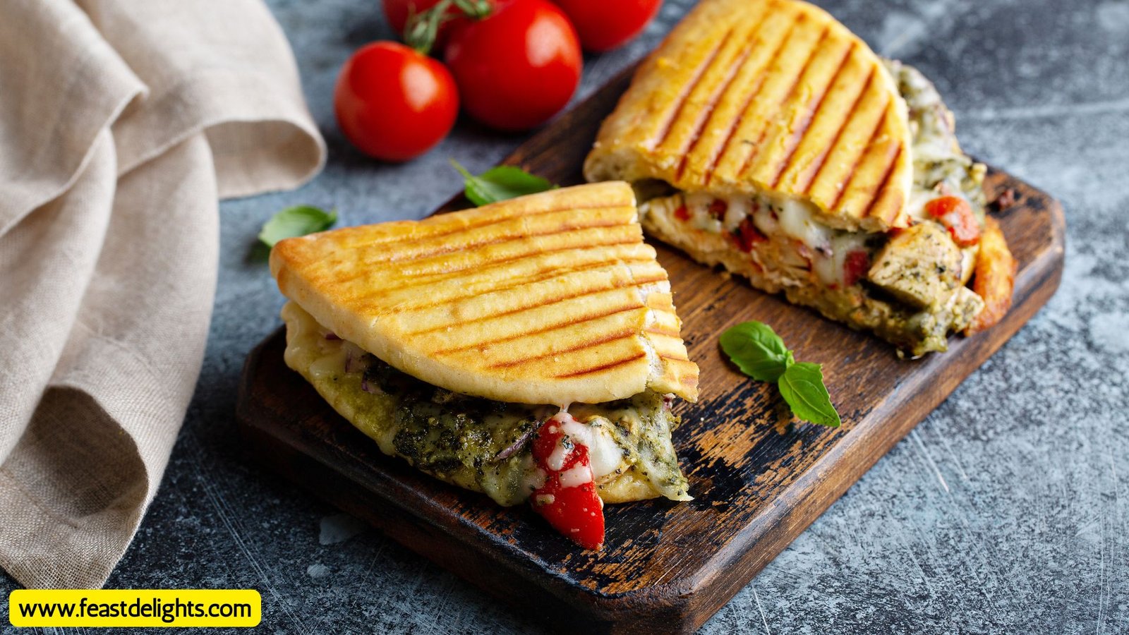 Рецепт Вегетаріанського Паніні з Песто