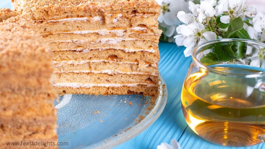 Layered Honey Cake with Sour Cream Frosting