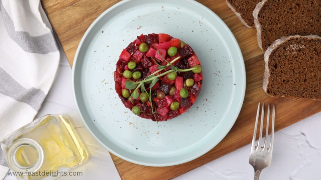 Russian Beet and Bean Vinaigrette Salad