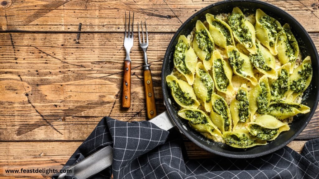 Spinach and Ricotta Stuffed Pasta Shells