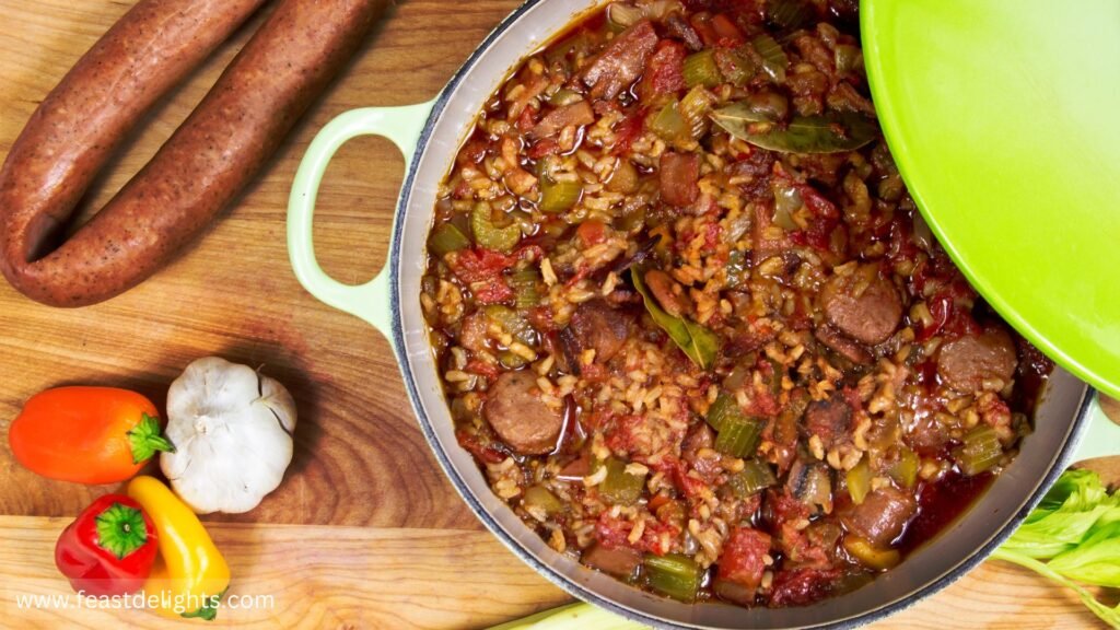 Vegan Jambalaya with Brown Rice and Beans