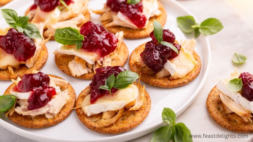 Cranberry Brie Puff Pastry Bites