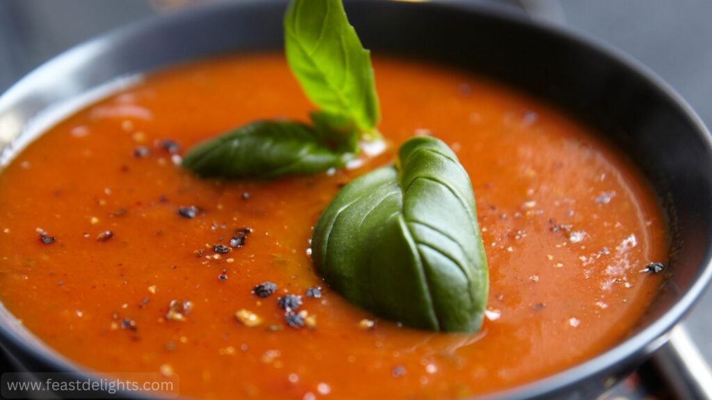 Tomato Basil Soup with Optional Cream