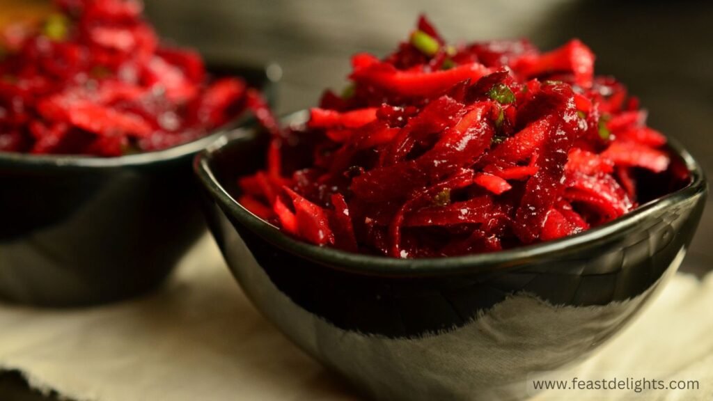 Ukrainian Pickled Cabbage with Beetroot (Kryzhavky)