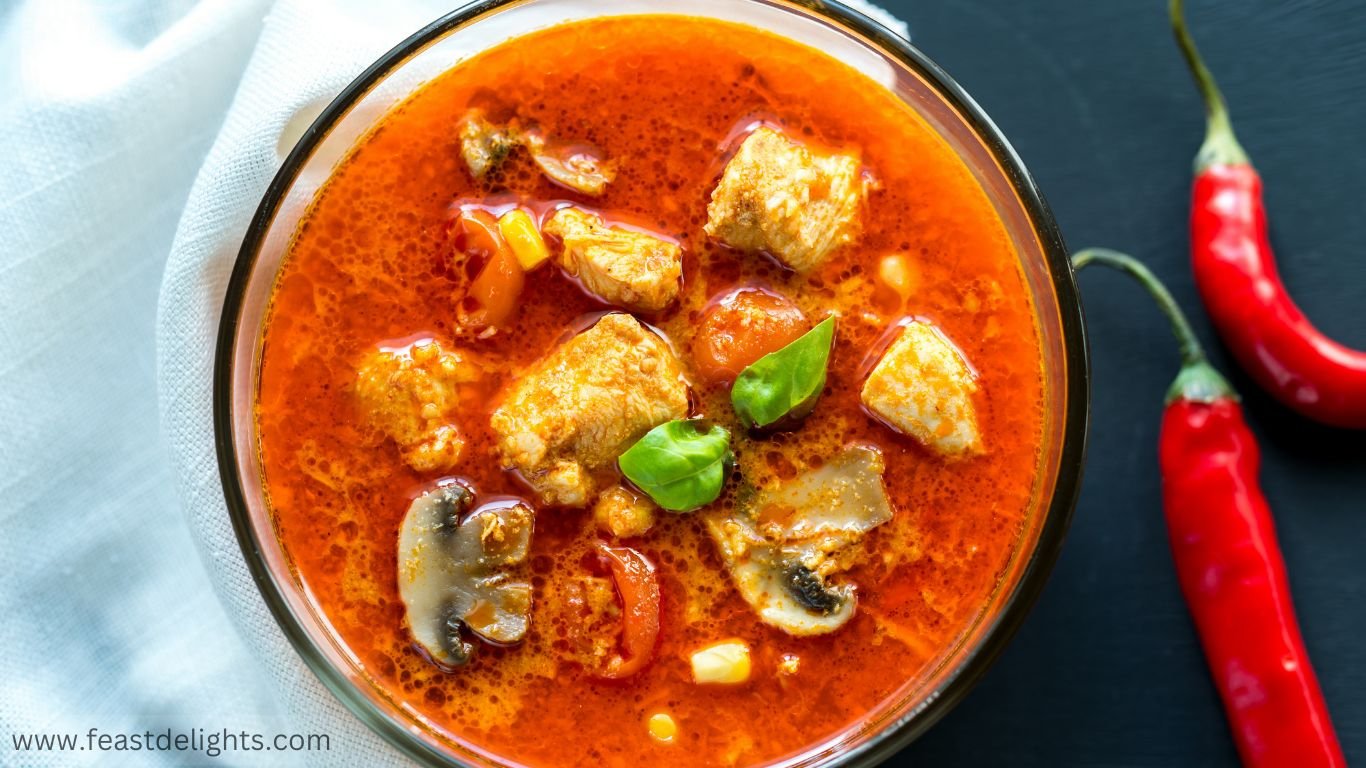 Тайський Червоний Курячий Суп з Каррі – рецепт та смак 1 Тайський Червоний Курячий Суп з Каррі