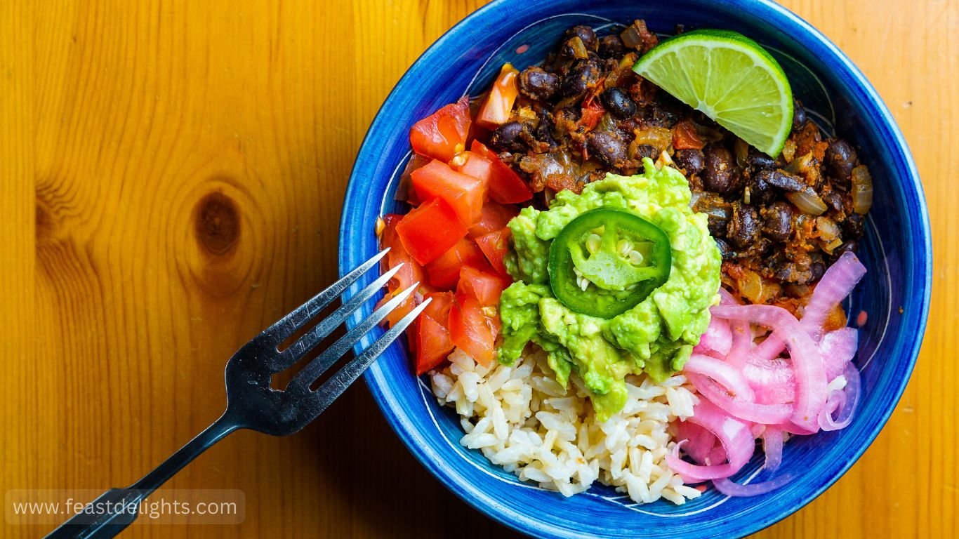 Vegan Black Bean and Corn Burrito Bowl