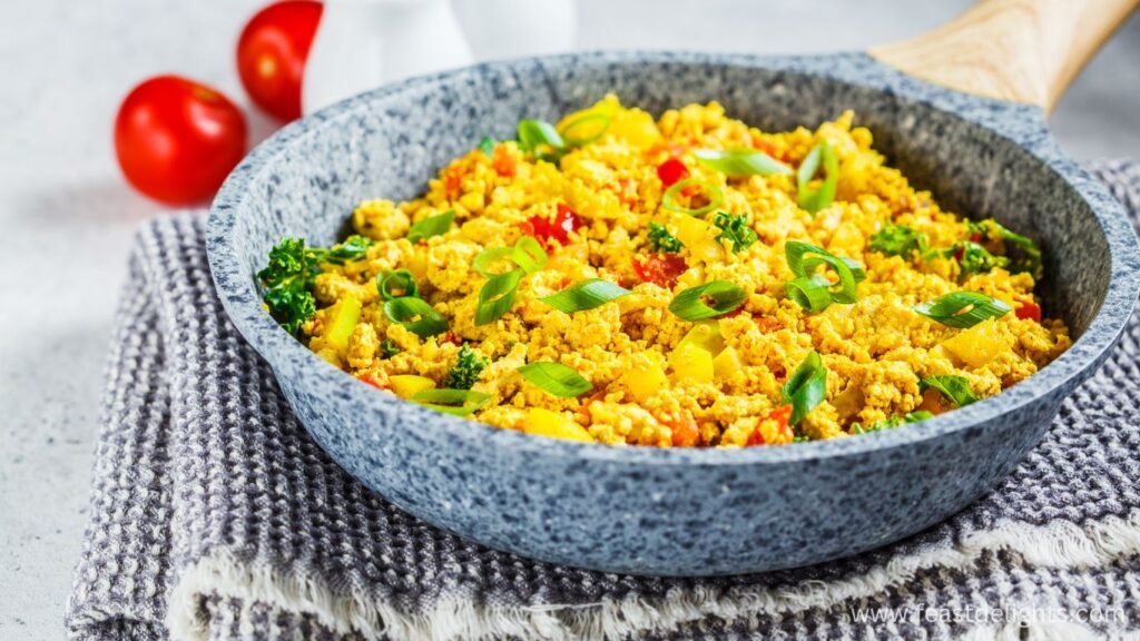 Vegan Tofu Scramble with Tomatoes