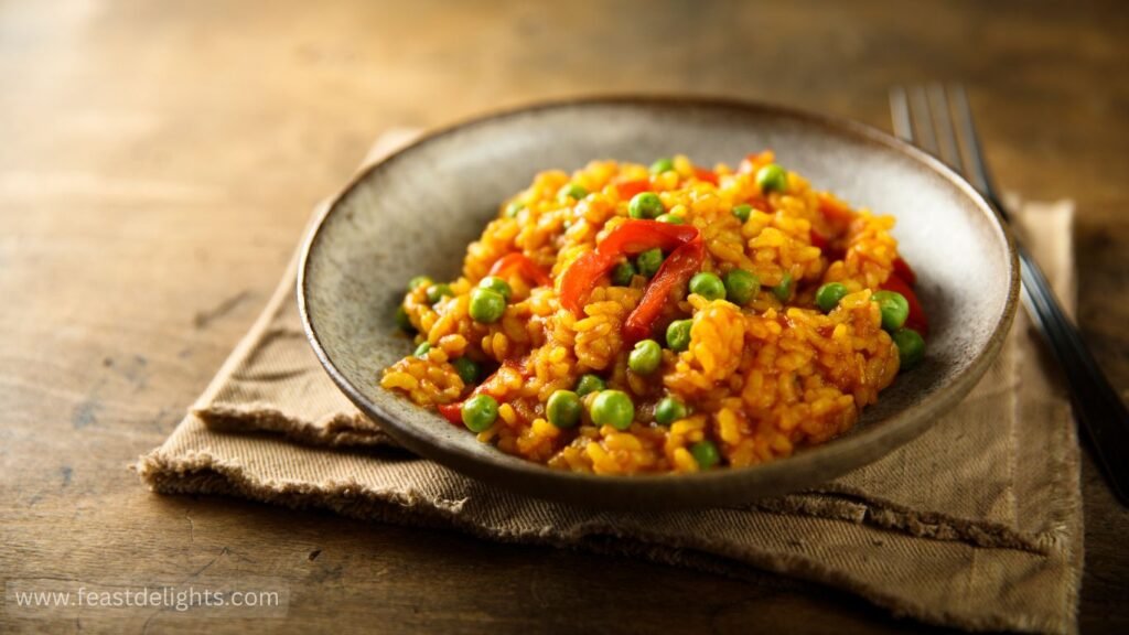 Vegetarian Paella with Beans and Vegetables