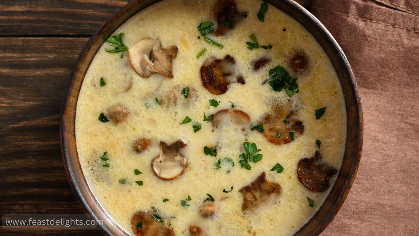 Кремовий суп з грибами та диким рисом: Смачний Рецепт 1 Кремовий суп з грибами та диким рисом