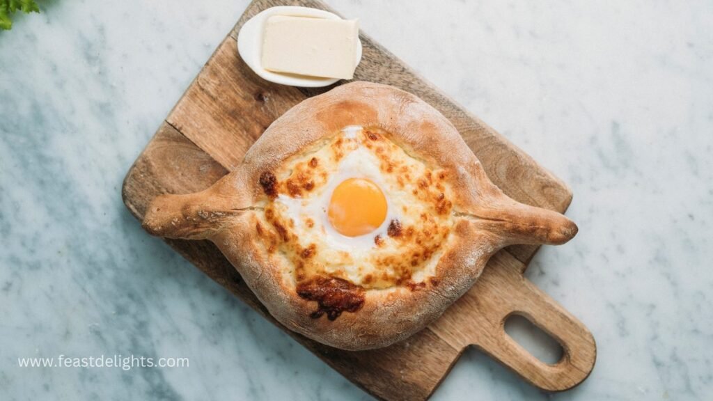 Adjarian Khachapuri with Cheese and Egg