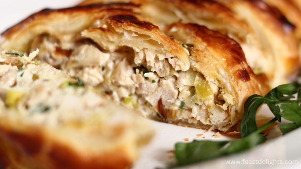 Chicken and Leek Pie with Gouda