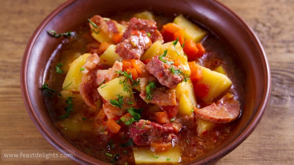 Hungarian Bogrács-Style Beef and Pork Stew