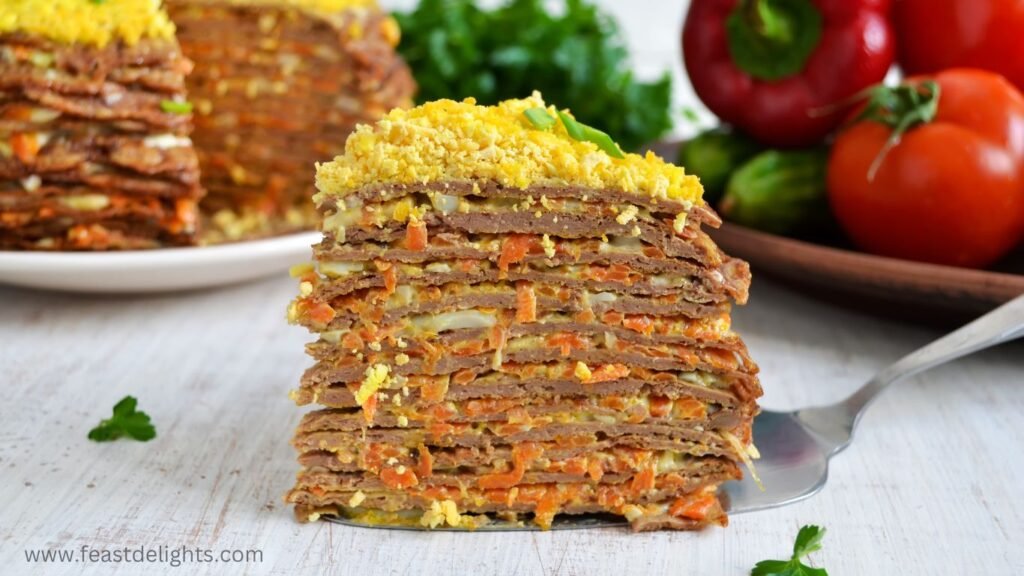 Savory Chicken Liver Layer Cake