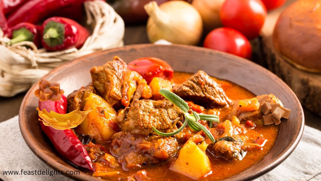 Vegan Goulash with Soy Chunks and Potatoes