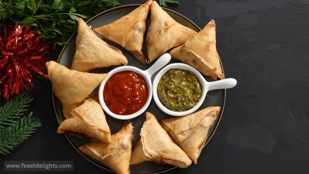 Baked Potato and Pea Vegetarian Samosas